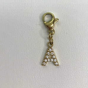 charms petite lettre strass